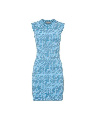 fendi red short dress|Fendi light blue viscose.